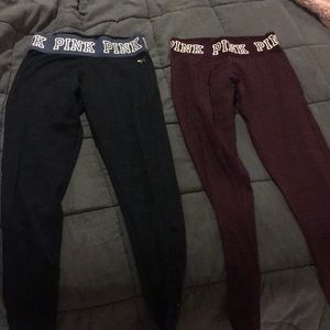 2 VS PINK Ultimate Fleece Leggings